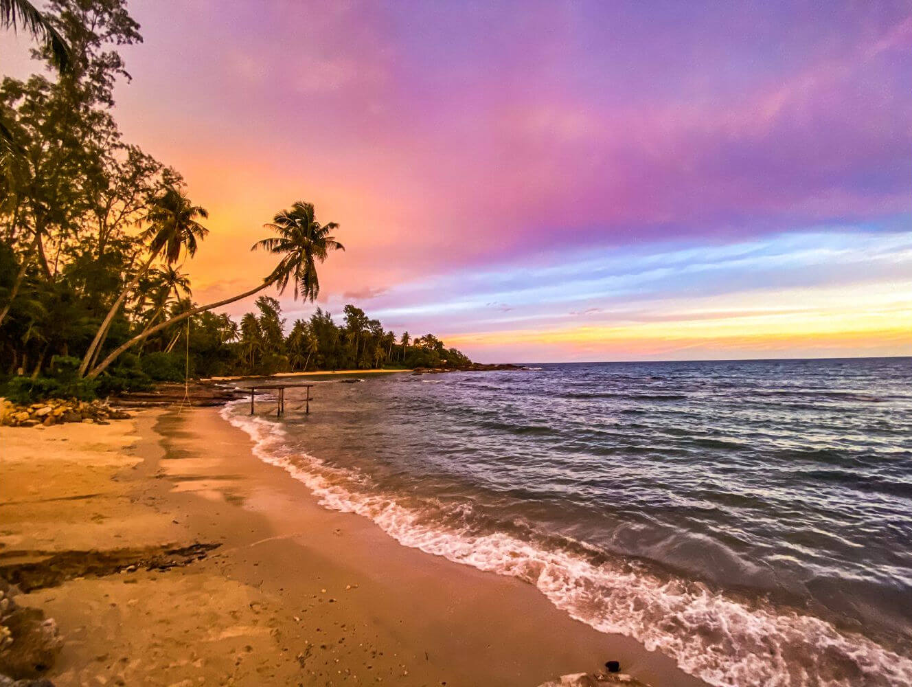 Off Path Thailand romantic travel experience watching sunrise together in a quiet island setting