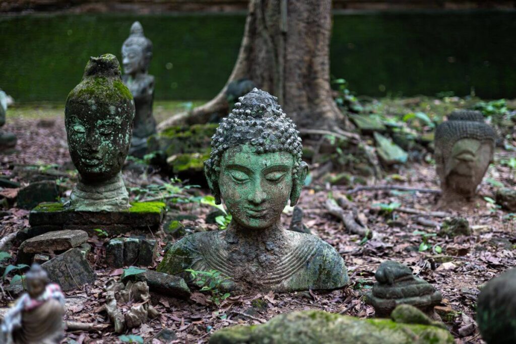 Wat Umong tunnel temple forest Chiang Mai.