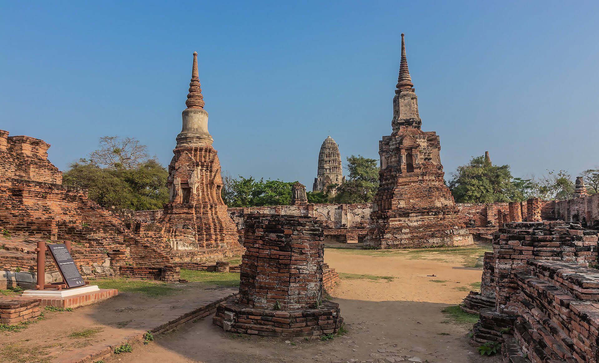 Ayutthaya temple ruins in soft early morning light during a quiet day trip from Bangkok