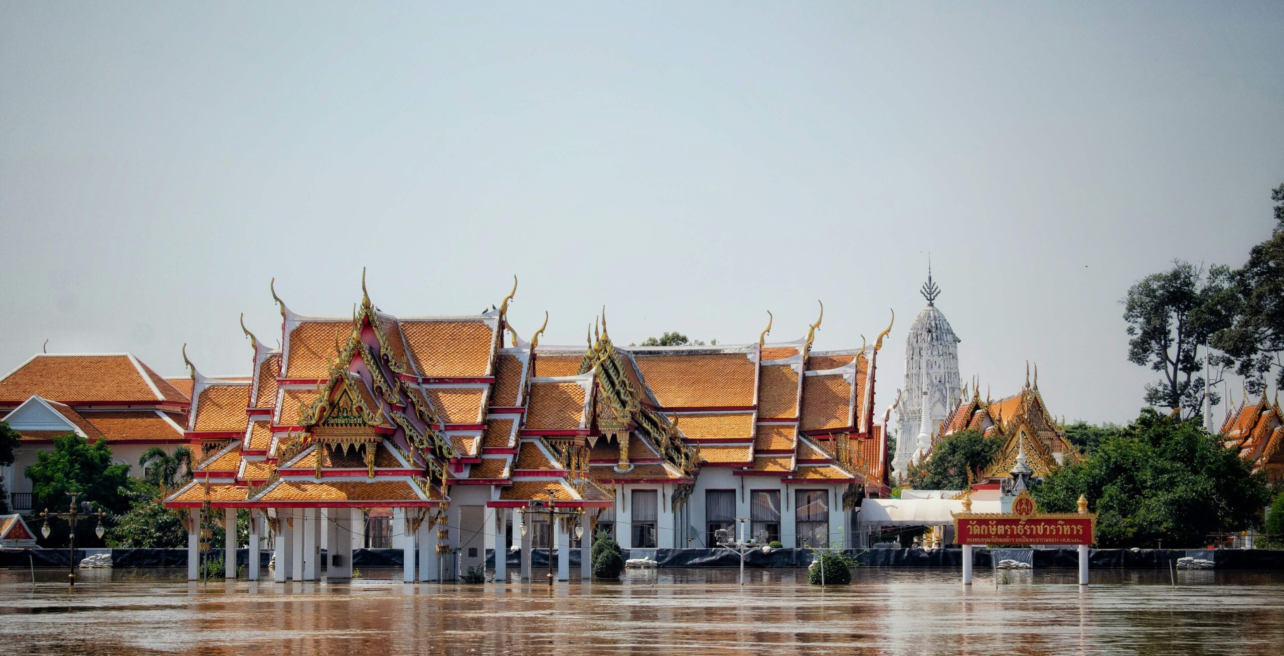 Wat Kasattrathirat Worawihan temple on the Chao Phraya River, Ayutthaya