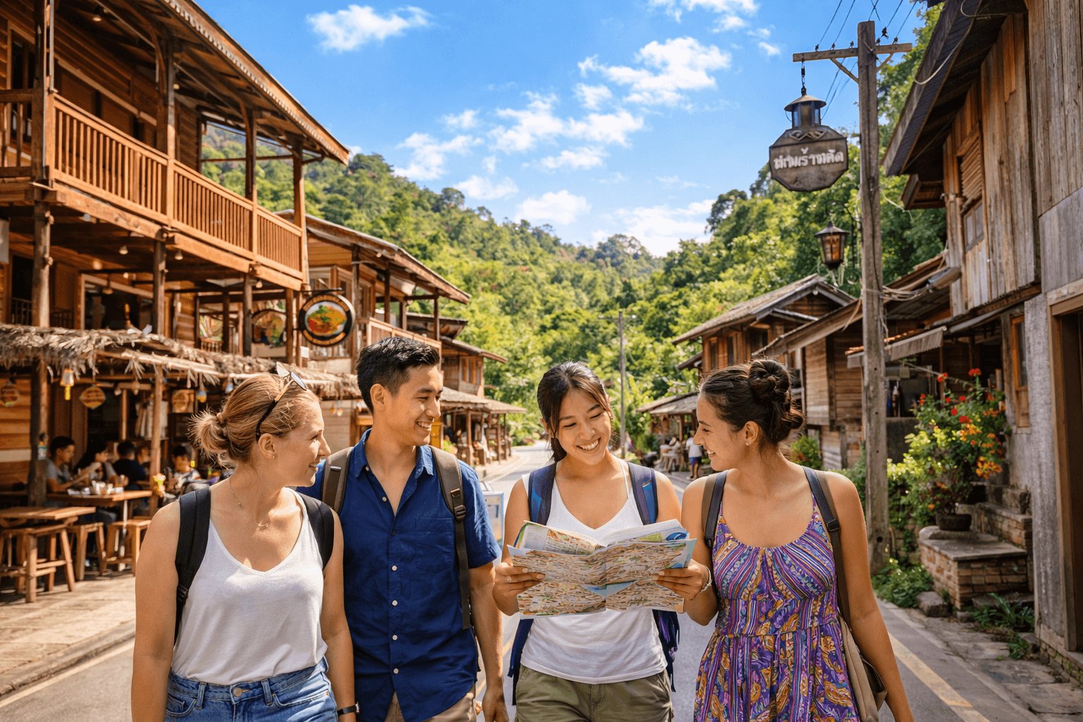 Mae Kampong village near Chiang Mai with mountain greenery and a calm local atmosphere for off-the-beaten-path travel in 2026