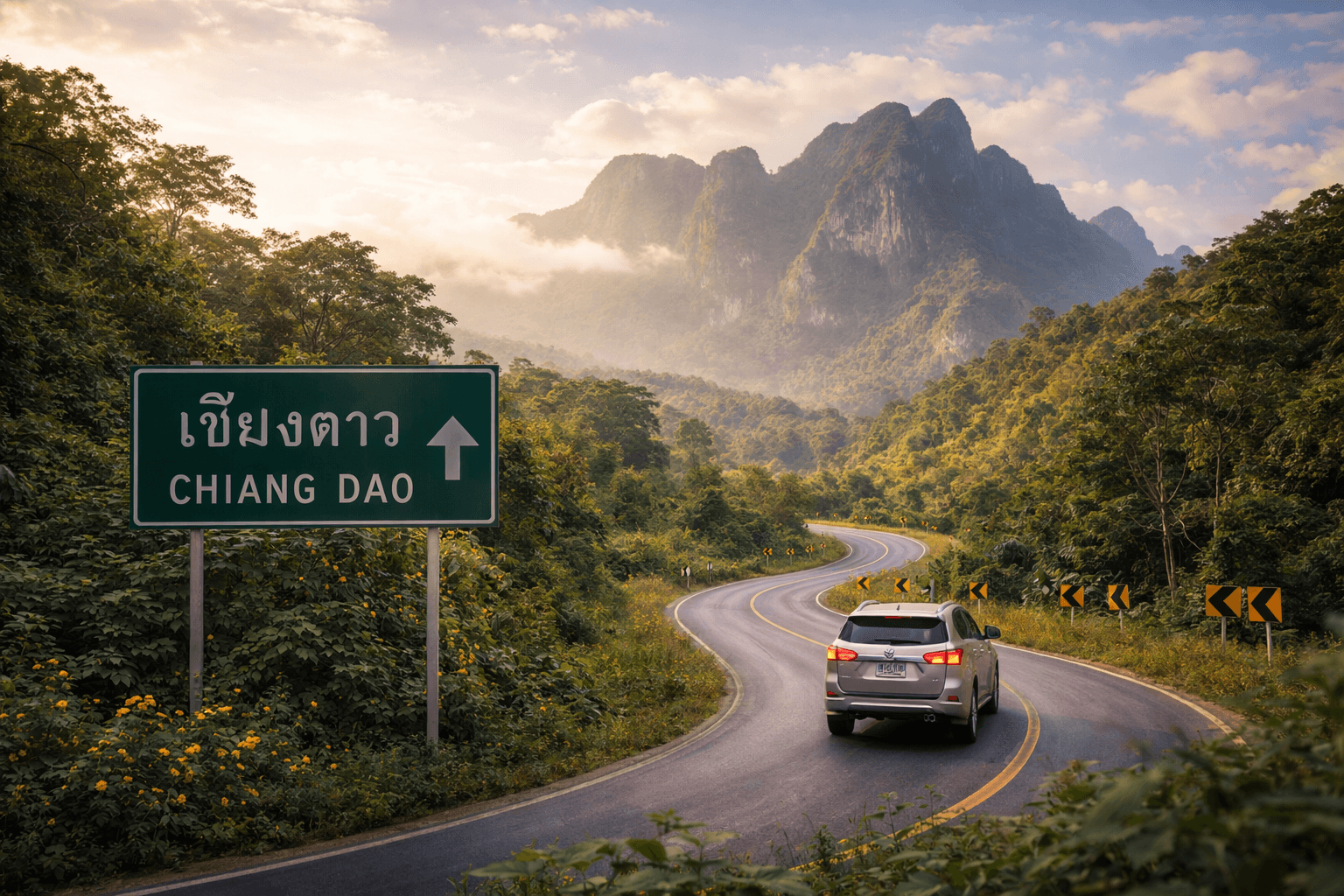 Thailand road safety private driver Chiang Dao