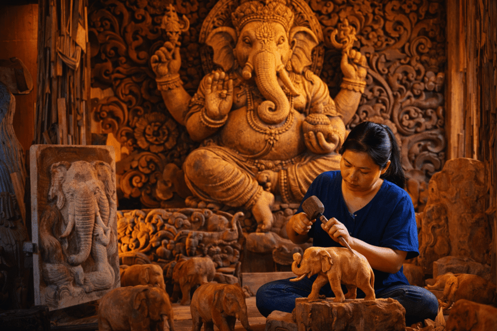 Baan Tawai Wooden Craft Village Chiang Mai