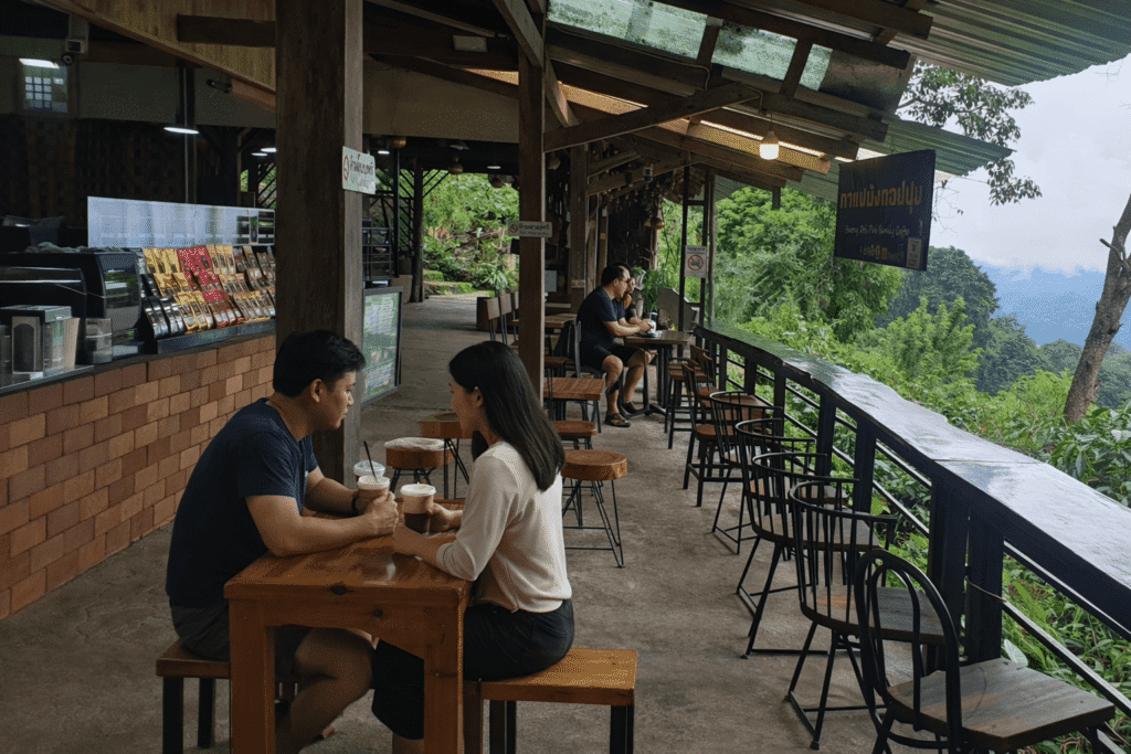 off-path-thailand-chiang-mai-hmong-cafe-doi-pui Chiang Mai Doi Pui cafe with mountainside views perfect for Chiang Mai rainy season